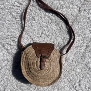 Sac forme rond en paille<br/>"BOHO"